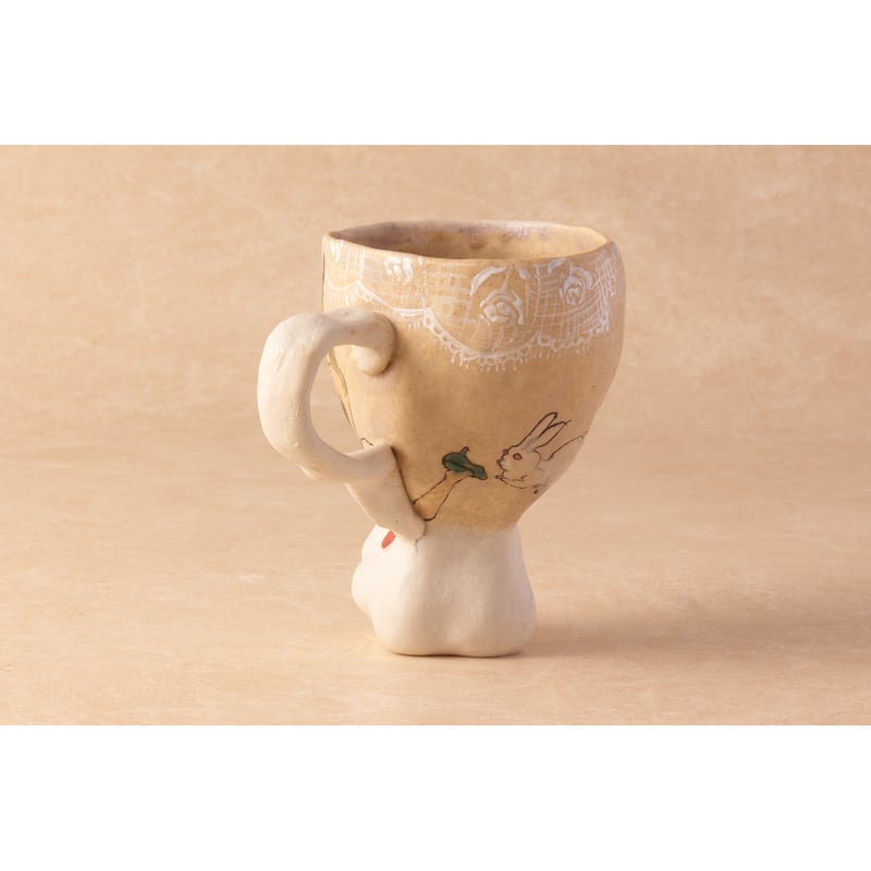 北井真衣 九谷焼 うさぎ高台カップ g バニー | HemingArts