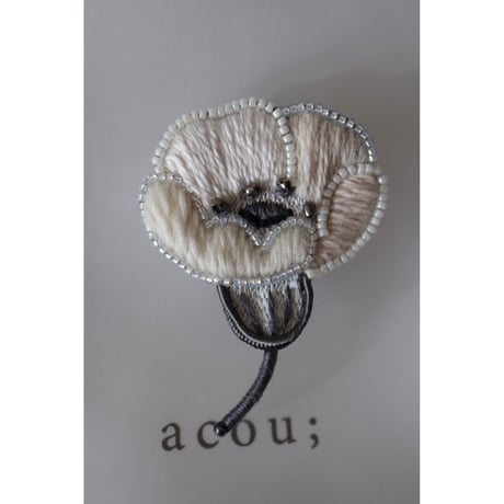 acou; フランスオートクチュール刺繍　anemone