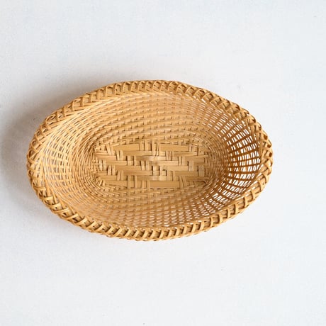 竹細工　菓子皿オーバル　受注作品