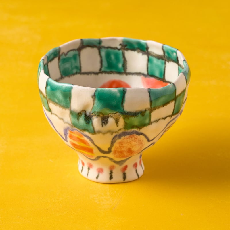 武田朋己 九谷焼 カップ みどりオレンジ | HemingArts