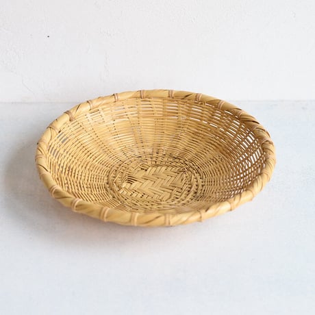 竹細工　蕎麦ざる高台つき　7寸22cm　受注作品