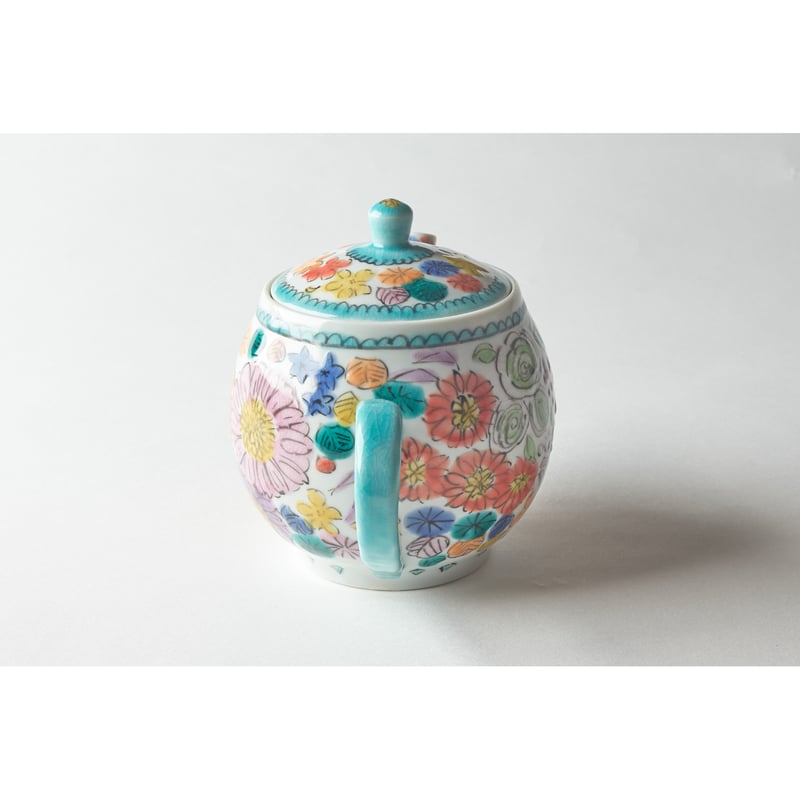 永井麻美子 九谷焼 ポット 百花手 | HemingArts