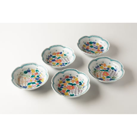 永井麻美子 百花手風輪花 小皿 永井麻美子 百花手風輪花 小皿