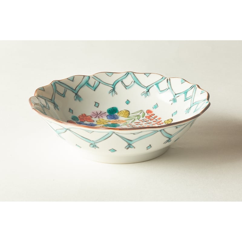 永井麻美子 百花手風輪花 小皿