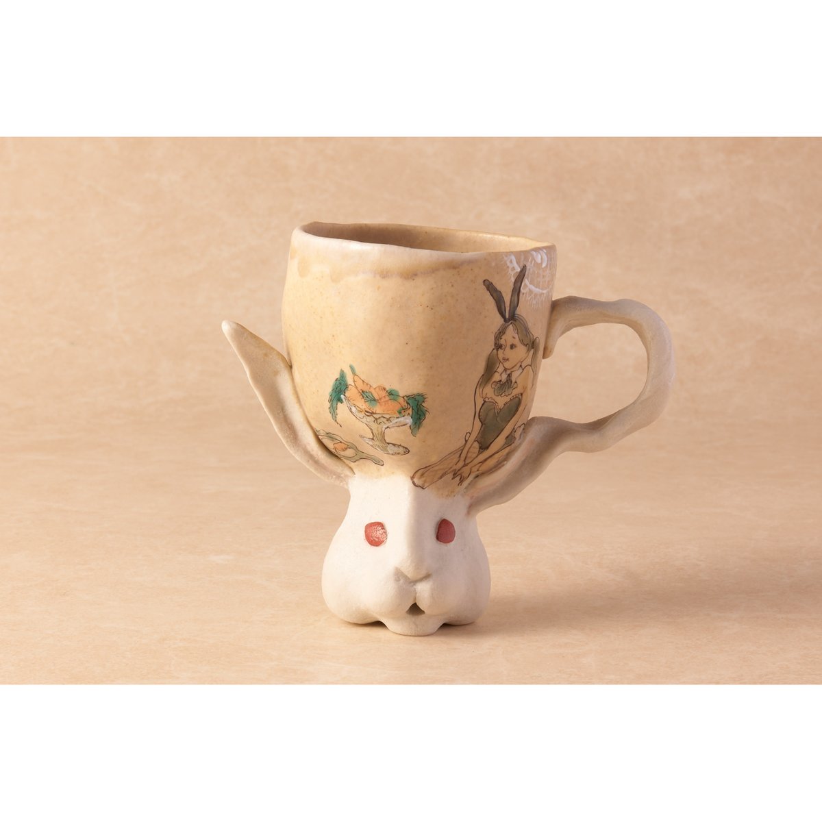 北井真衣 九谷焼 うさぎ高台カップ g バニー | HemingArts