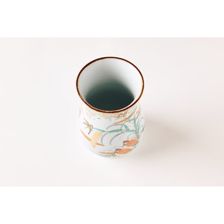 稲葉信一　鶉・藤雀　花器
