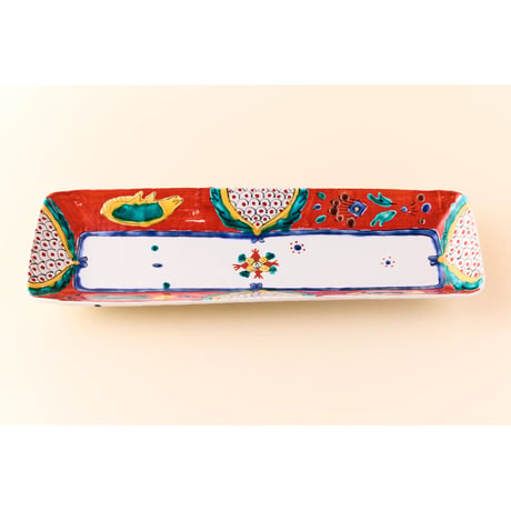 永井麻美子　長皿　赤