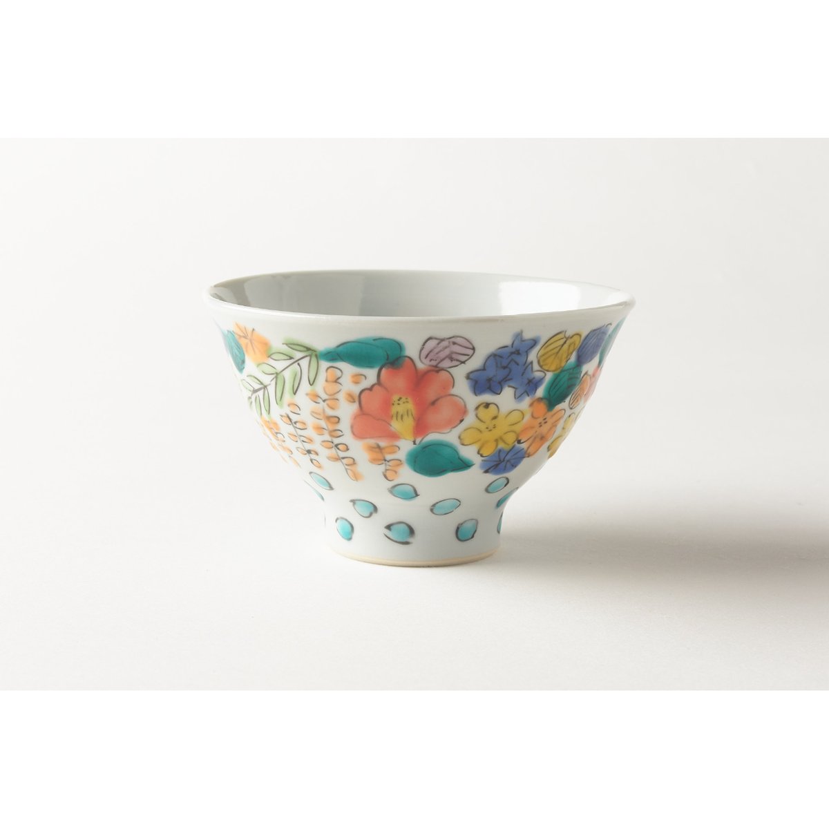 永井麻美子 九谷焼 百花手風 めし碗 中 | HemingArts