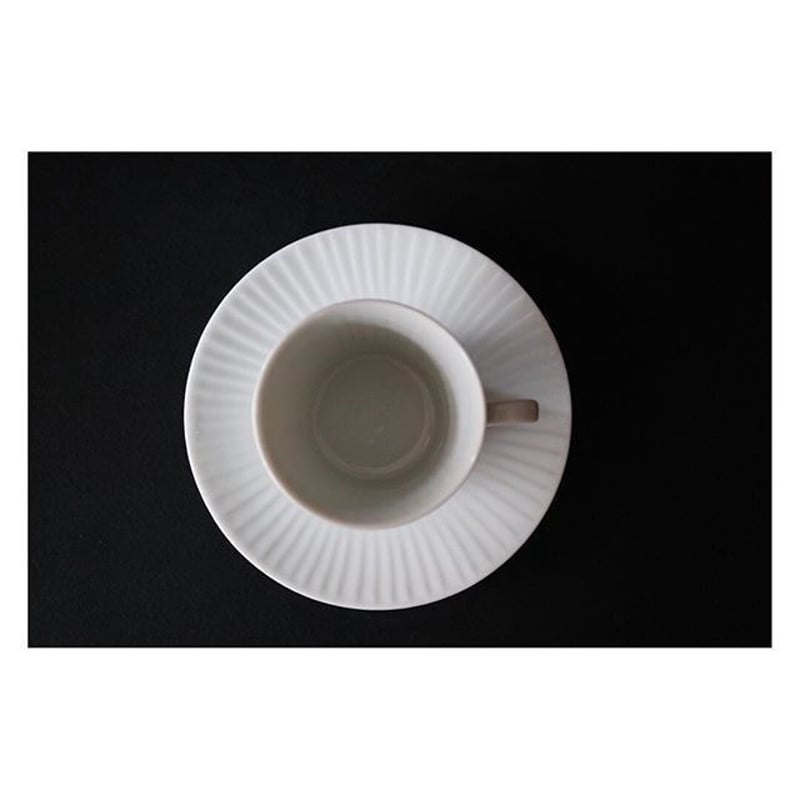 宮腰徳二 九谷焼 カップアンドソーサー 白 | HemingArts