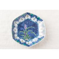 永井麻美子 九谷焼 百花手7寸皿 黒 | HemingArts