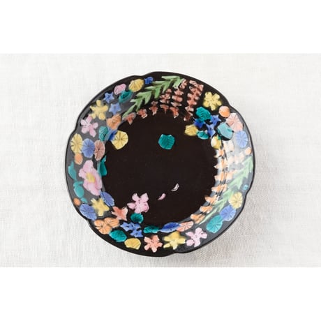永井麻美子 百花手風輪花 小皿 永井麻美子 百花手風輪花 小皿