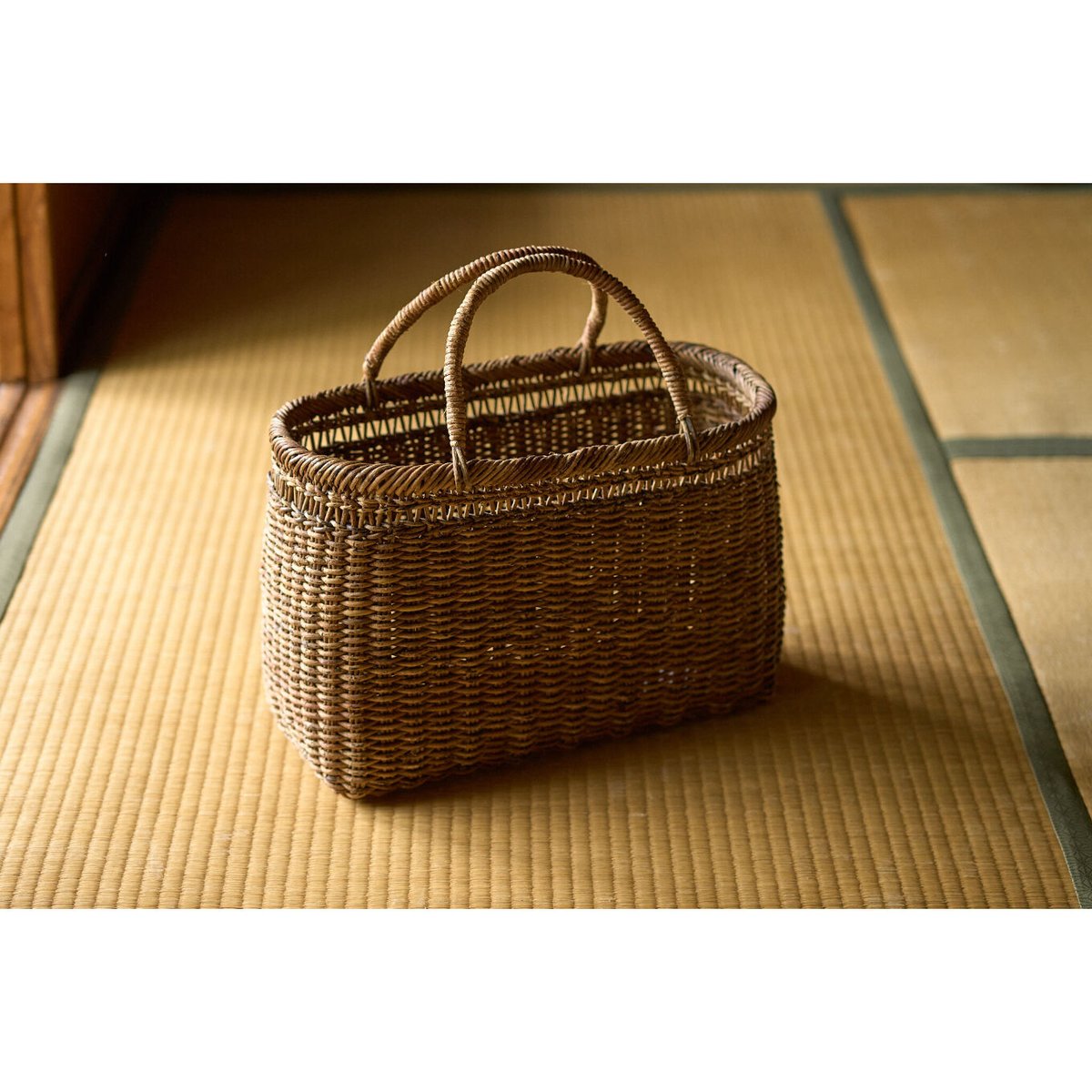 あけび篭「並編角篭（46x46x19cm）」【 送料確認用出品