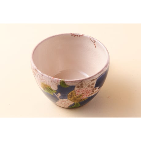 稲積佳谷　九谷焼　夢窓華　フリーカップ　トルコ　インデイゴ　緑