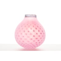 橋村野美知　ガラス　ピンクの花瓶