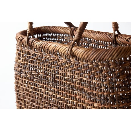 和島常男　あけびの蔓　手提げこだし編み　大
