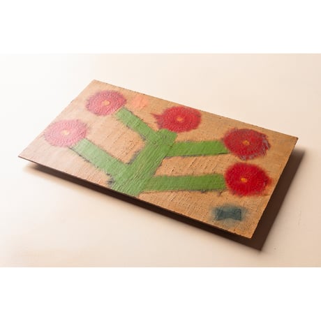 漆　名雪園代　板皿　花b