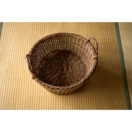 和島常男　あけび蔓細工　バスケット  深め