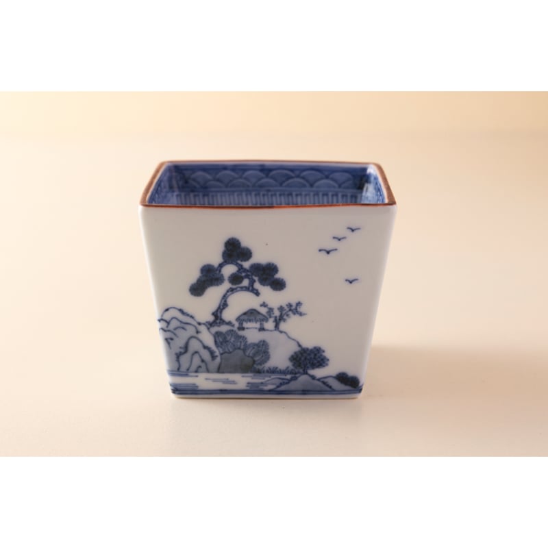 九谷焼　青九谷焼　山水 九谷焼 青九谷焼 山水