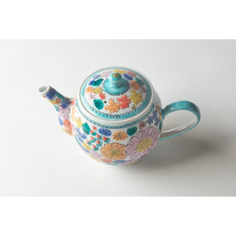 永井麻美子 九谷焼 ポット 百花手 | HemingArts