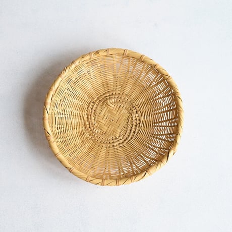 竹細工　蕎麦ざる高台つき　7寸22cm　受注作品