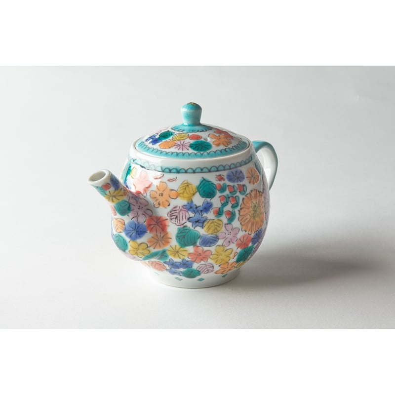 永井麻美子 九谷焼 ポット 百花手 | HemingArts