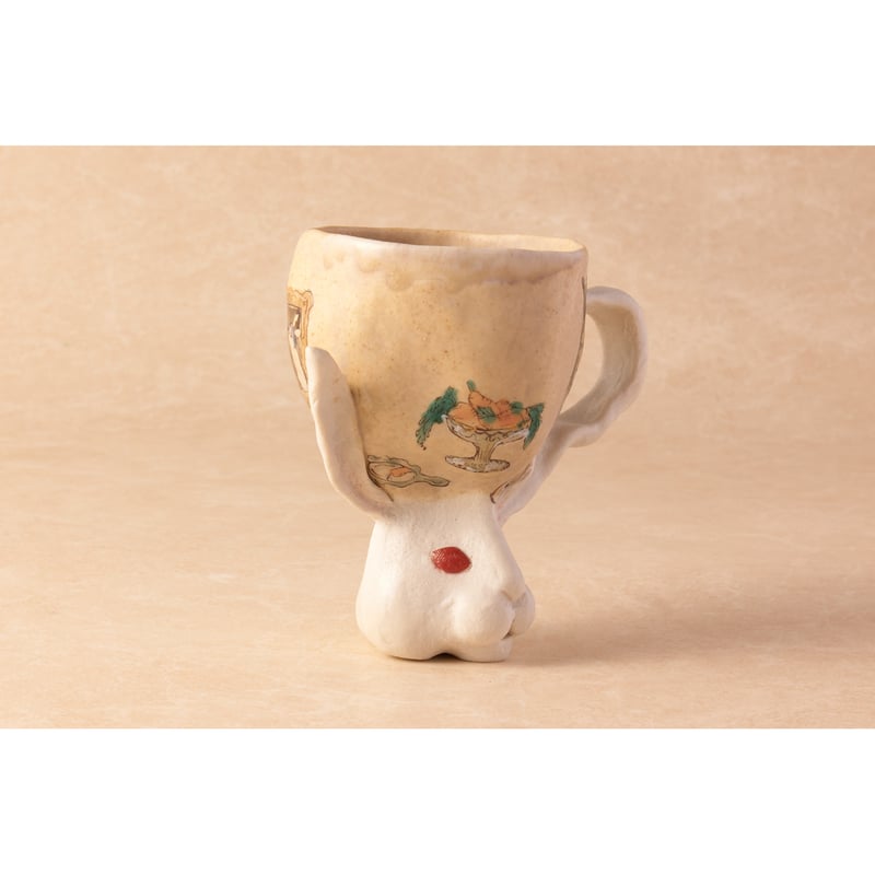 北井真衣 九谷焼 うさぎ高台カップ g バニー | HemingArts