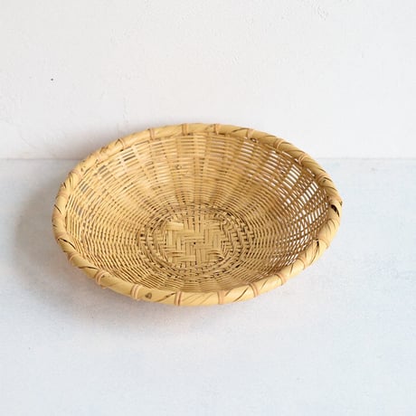 竹細工　蕎麦ざる高台つき　7寸22cm　受注作品
