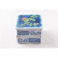 永井麻美子 九谷焼 いろいろ豆皿 青 赤 緑 黄 花 | HemingArts