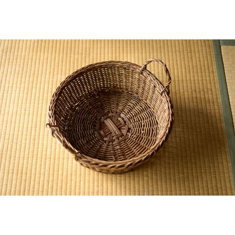 和島常男　あけび蔓細工　バスケット  浅め