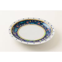 永井麻美子 九谷焼 百花手7寸皿 黒 | HemingArts