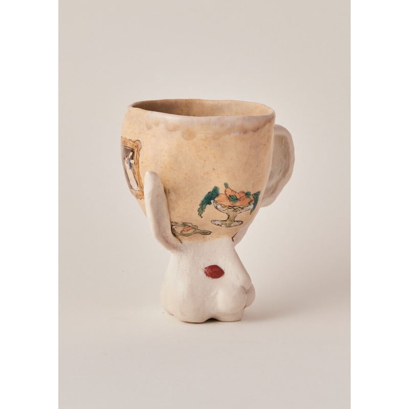 北井真衣 九谷焼 うさぎ高台カップ g バニー | HemingArts