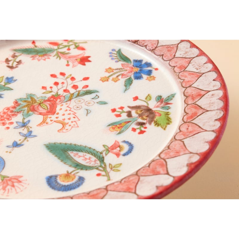 稲積佳谷 九谷焼 伝説の怪獣 ケーキスタンド 大 赤 a | HemingArts