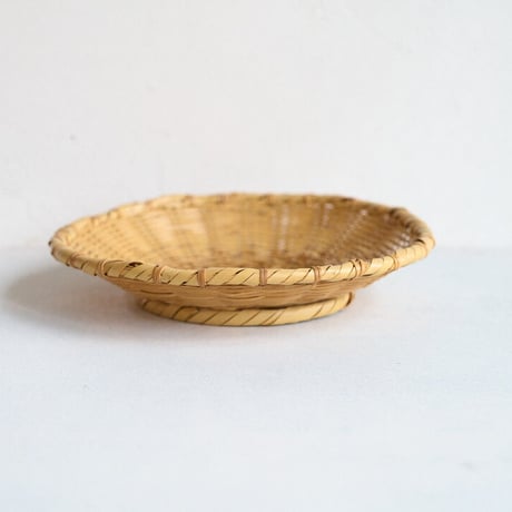 竹細工　蕎麦ざる高台つき　7寸22cm　受注作品