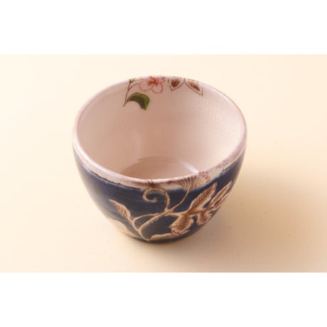 稲積佳谷　九谷焼　夢窓華　フリーカップ　トルコ　インデイゴ　緑