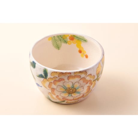 稲積佳谷　九谷焼　夢窓華　フリーカップ  ミモザ