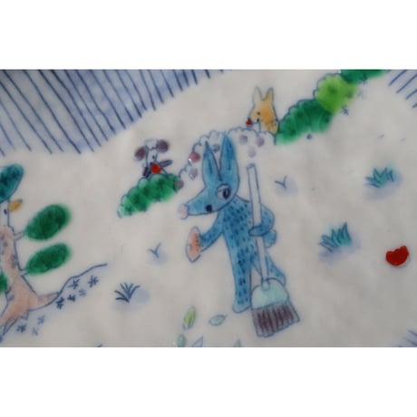 北尾正治・マキ　石のうつわ　足付き　庭そうじ