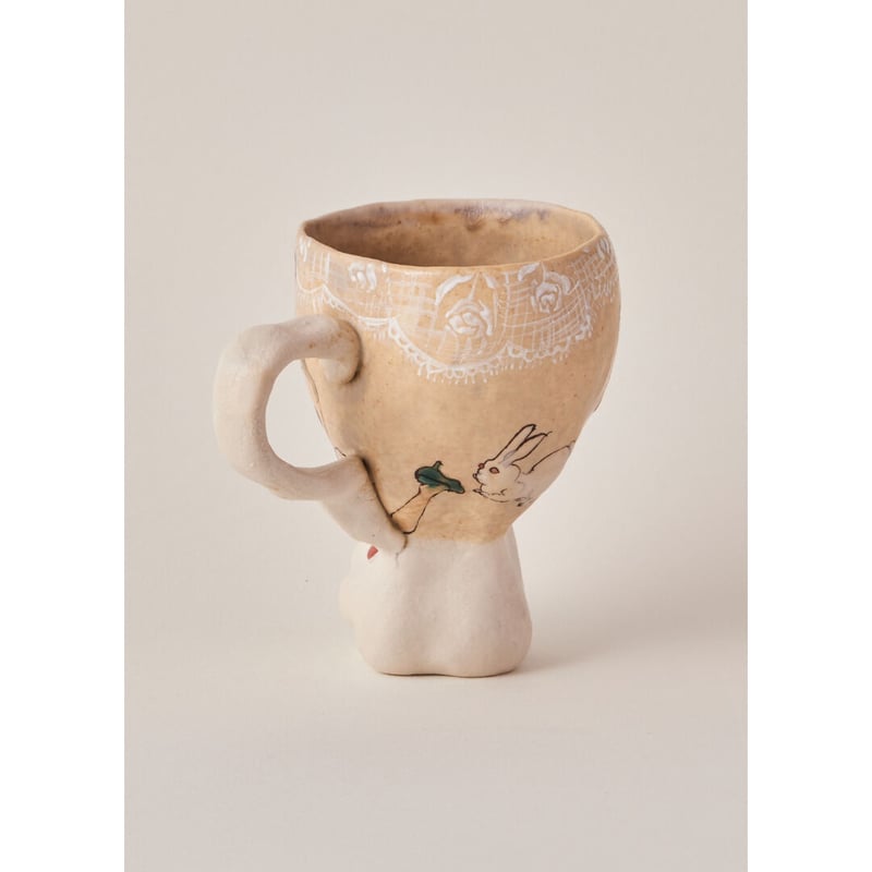 北井真衣 九谷焼 うさぎ高台カップ g バニー | HemingArts