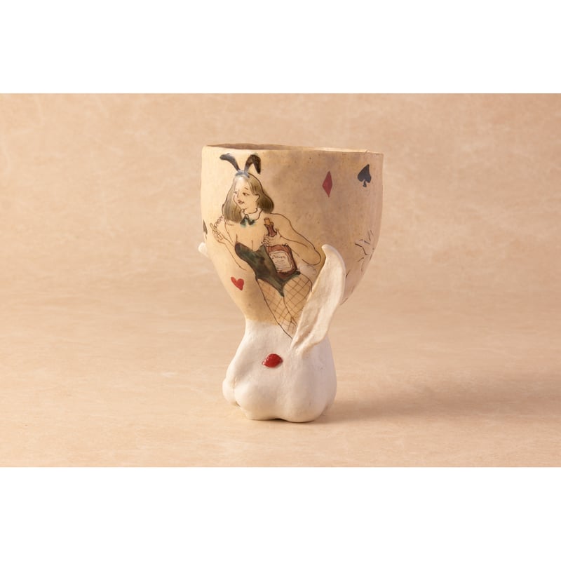 北井真衣 九谷焼 うさぎ高台カップ eバニー | HemingArts