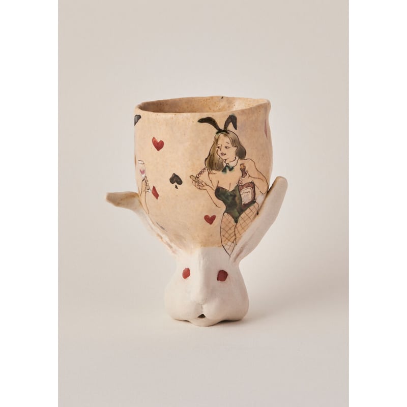 北井真衣 九谷焼 うさぎ高台カップ eバニー | HemingArts