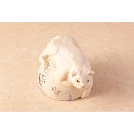 北井真衣　動物お猪口　お猪口　白猫