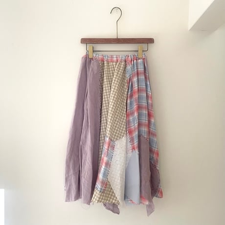 Hand stich Skirt/check