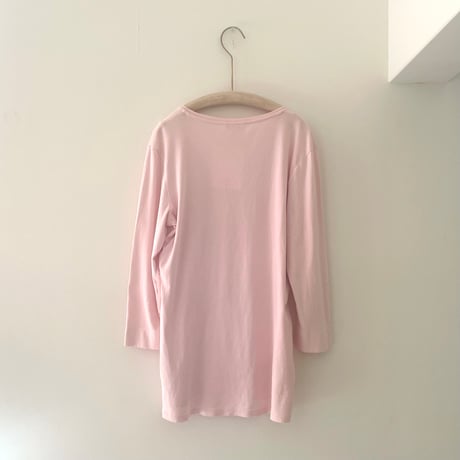 printed knit 7部袖カットソー/ピンク