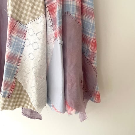 Hand stich Skirt/check
