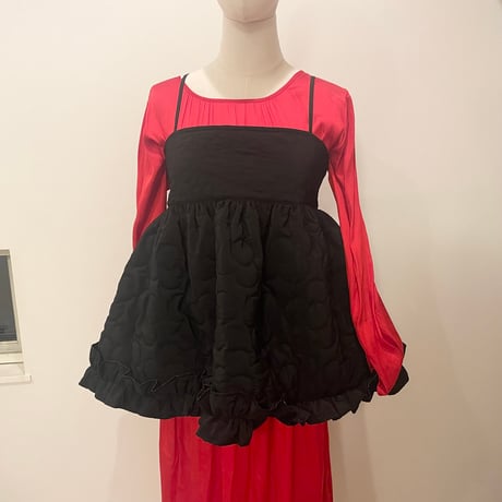 quilting camisole blouse/black