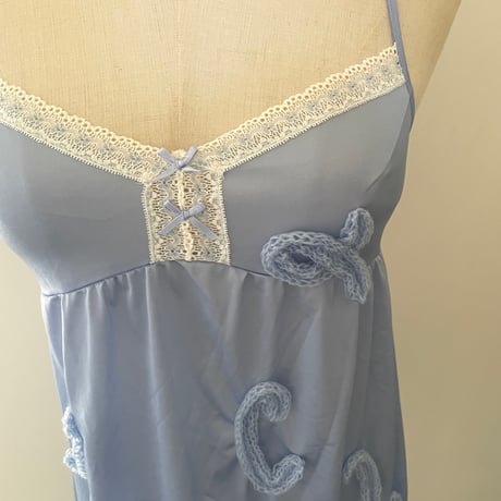 printed knit /lingerie camisole purple