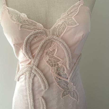 printed knit /lingerie camisole purple  pink