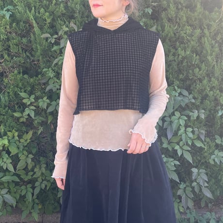 Lace nosleeve hoodie