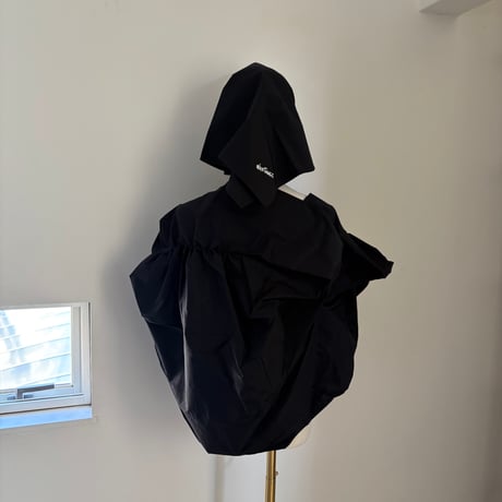 WILD THINGS poncho with scarf  black