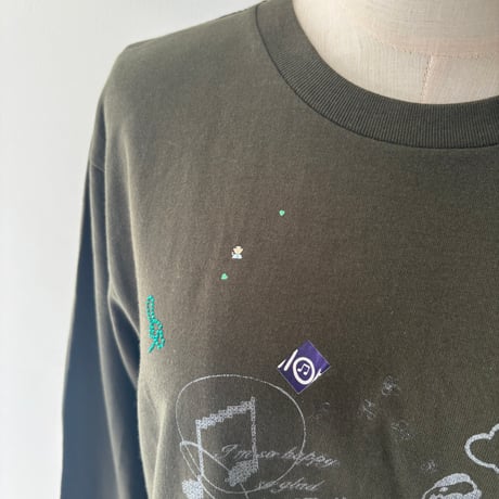 ロングTシャツ  khaki