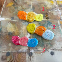 Clay button hair clip
